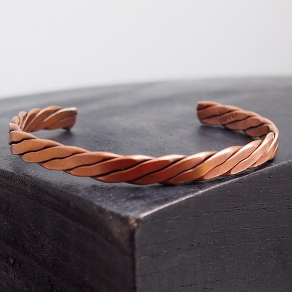 Vintage Jewelry - Vintage Copper Twist Vintage Cuff Bracelet